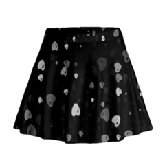 Black And White Hearts Mini Flare Skirt by TRENDYcouture