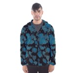 Turquoise Hearts Hooded Wind Breaker (Men)