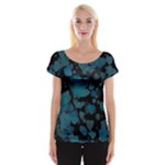 Turquoise Hearts Women s Cap Sleeve Top