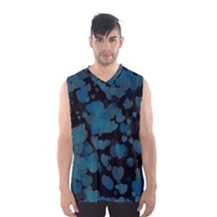 Turquoise Hearts Men s Basketball Tank Top by TRENDYcouture
