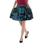 Turquoise Hearts A-Line Pocket Skirt