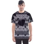 Black and Gray Abstract Hearts Men s Sport Mesh Tee