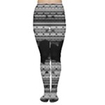 Black and Gray Abstract Hearts Women s Tights