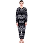 Black and Gray Abstract Hearts OnePiece Jumpsuit (Ladies) 