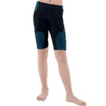 Teal Hearts Kid s Mid Length Swim Shorts