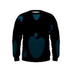 Teal Hearts Kids  Sweatshirt by TRENDYcouture