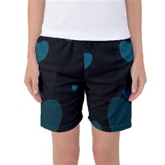 Teal Hearts Women s Basketball Shorts by TRENDYcouture