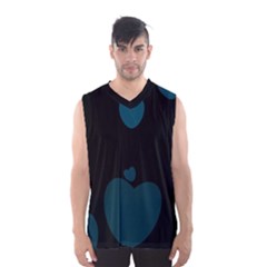 Teal Hearts Men s Basketball Tank Top by TRENDYcouture