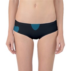 Teal Hearts Classic Bikini Bottoms