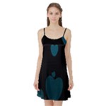 Teal Hearts Satin Night Slip