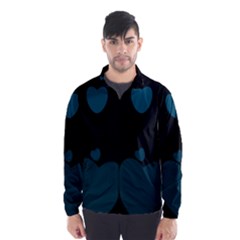 Teal Hearts Wind Breaker (men) by TRENDYcouture