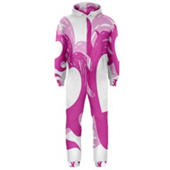 Hot Pink Love Hooded Jumpsuit (men)  by TRENDYcouture