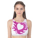 Hot Pink Love Tank Bikini Top