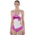 Hot Pink Love Cut-Out One Piece Swimsuit