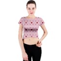 Heart Squares Crew Neck Crop Top View1