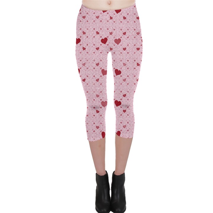 Heart Squares Capri Leggings 