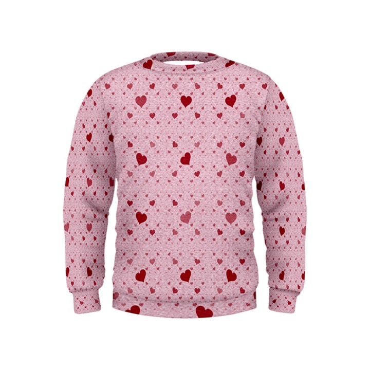 Heart Squares Kids  Sweatshirt