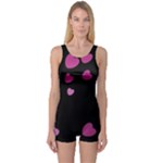 Pink Hearts One Piece Boyleg Swimsuit