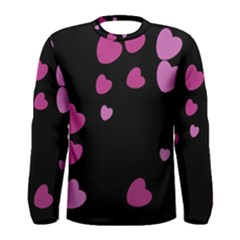 Pink Hearts Men s Long Sleeve Tee by TRENDYcouture