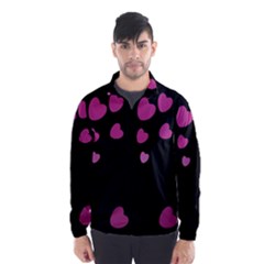 Pink Hearts Wind Breaker (men) by TRENDYcouture