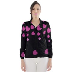 Pink Hearts Wind Breaker (women) by TRENDYcouture
