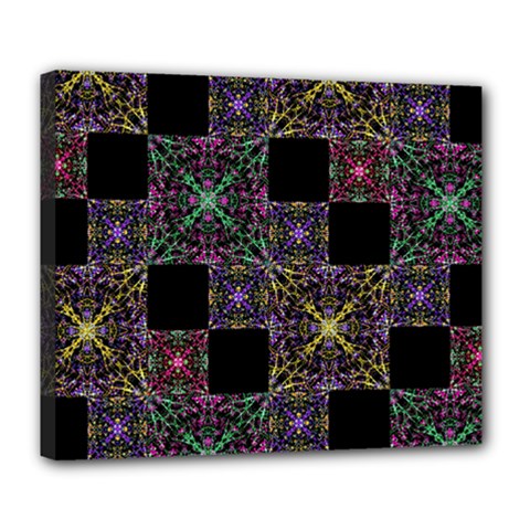 Ornate Boho Patchwork Deluxe Canvas 24  x 20  