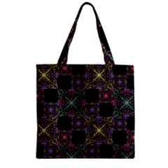 Ornate Boho Patchwork Zipper Grocery Tote Bag