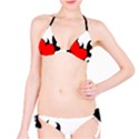 Black And Red Flaming Heart Bikini Set View1