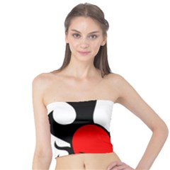 Black And Red Flaming Heart Tube Top by TRENDYcouture