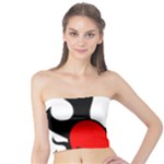 Black And Red Flaming Heart Tube Top