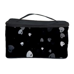 Black And White Hearts Cosmetic Storage Case by TRENDYcouture