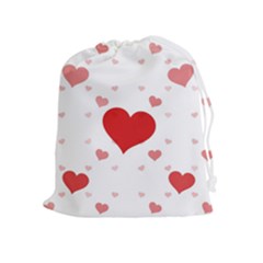 Centered Heart Drawstring Pouches (extra Large) by TRENDYcouture