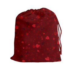 Glitter Hearts Drawstring Pouches (xxl) by TRENDYcouture