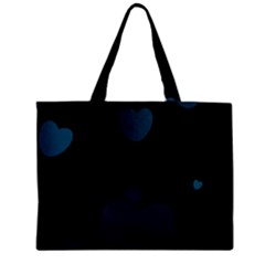 Teal Hearts Zipper Mini Tote Bag by TRENDYcouture