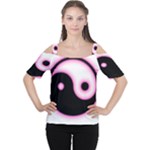 Yin Yang Glow Women s Cutout Shoulder Tee