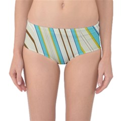 Bent Stripes                                               Mid-waist Bikini Bottoms by LalyLauraFLM