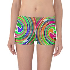 Colorful Whirlpool Watercolors                                                Boyleg Bikini Bottoms by LalyLauraFLM