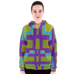 Angles And Shapes                                                 Women s Zipper Hoodie by LalyLauraFLM