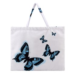 Butterflies Zipper Large Tote Bag by TRENDYcouture