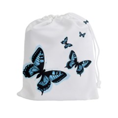 Butterflies Drawstring Pouches (xxl) by TRENDYcouture