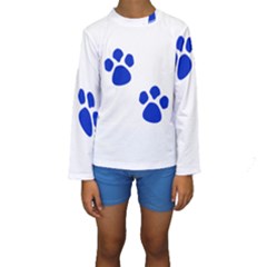 Blue Paws Kid s Long Sleeve Swimwear by TRENDYcouture