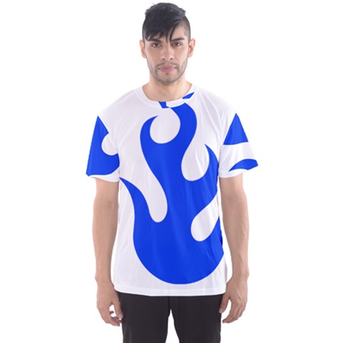 Blue Flames Men s Sport Mesh Tee by TRENDYcouture