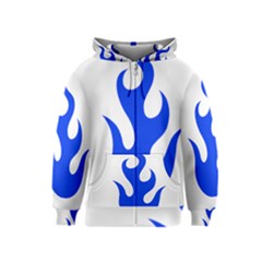 Blue Flames Kids  Zipper Hoodie by TRENDYcouture