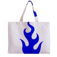 Blue Flames Zipper Mini Tote Bag by TRENDYcouture