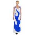 Blue Flames Maxi Thigh Split Dress View2