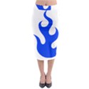 Blue Flames Midi Pencil Skirt View1