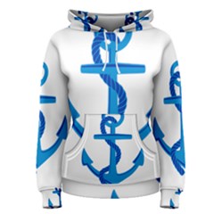 Blue Anchor Women s Pullover Hoodie by TRENDYcouture