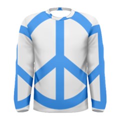 Blue Peace Men s Long Sleeve Tee by TRENDYcouture