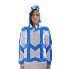 Blue Peace Hooded Wind Breaker (women) by TRENDYcouture