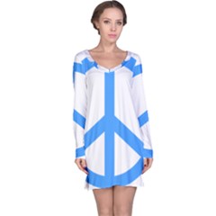 Blue Peace Long Sleeve Nightdress by TRENDYcouture